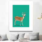 Fractal Deer by THE Studio on GIANT ART - beige animal deer
