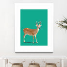 Fractal Deer by THE Studio on GIANT ART - beige animal deer