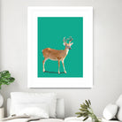 Fractal Deer by THE Studio on GIANT ART - beige animal deer