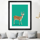 Fractal Deer by THE Studio on GIANT ART - beige animal deer