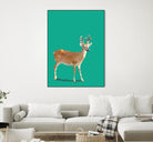 Fractal Deer by THE Studio on GIANT ART - green contemporary