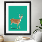 Fractal Deer by THE Studio on GIANT ART - beige animal deer