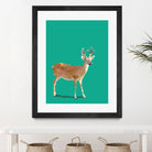 Fractal Deer by THE Studio on GIANT ART - beige animal deer
