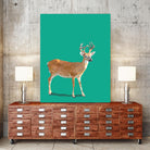 Fractal Deer by THE Studio on GIANT ART - beige animal deer