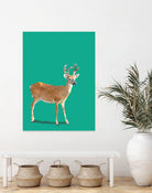 Fractal Deer by THE Studio on GIANT ART - beige animal deer