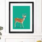 Fractal Deer by THE Studio on GIANT ART - beige animal deer
