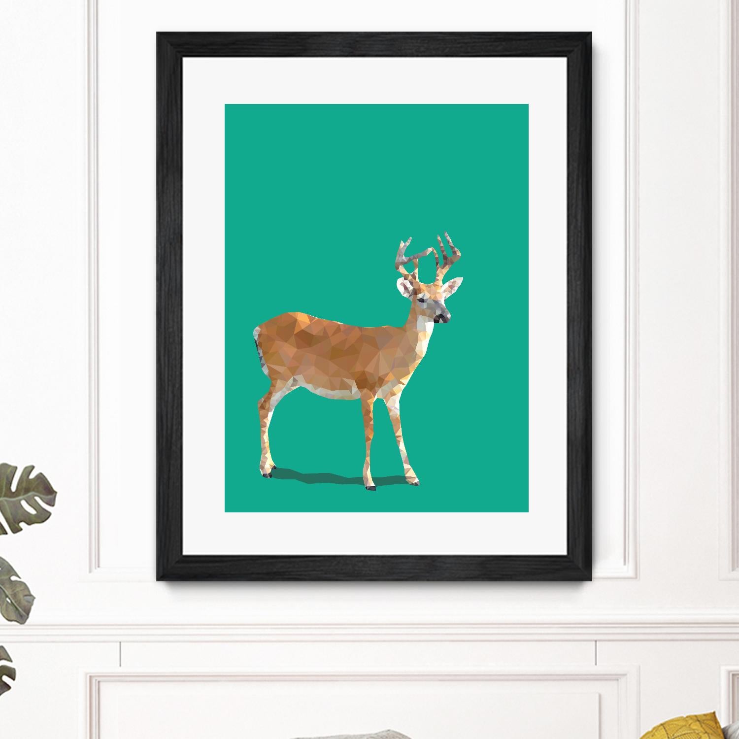 Fractal Deer by THE Studio on GIANT ART - beige animal deer
