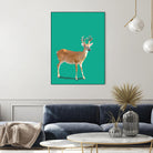 Fractal Deer by THE Studio on GIANT ART - green contemporary