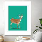 Fractal Deer by THE Studio on GIANT ART - beige animal deer