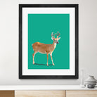 Fractal Deer by THE Studio on GIANT ART - beige animal deer