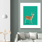 Fractal Deer by THE Studio on GIANT ART - beige animal deer