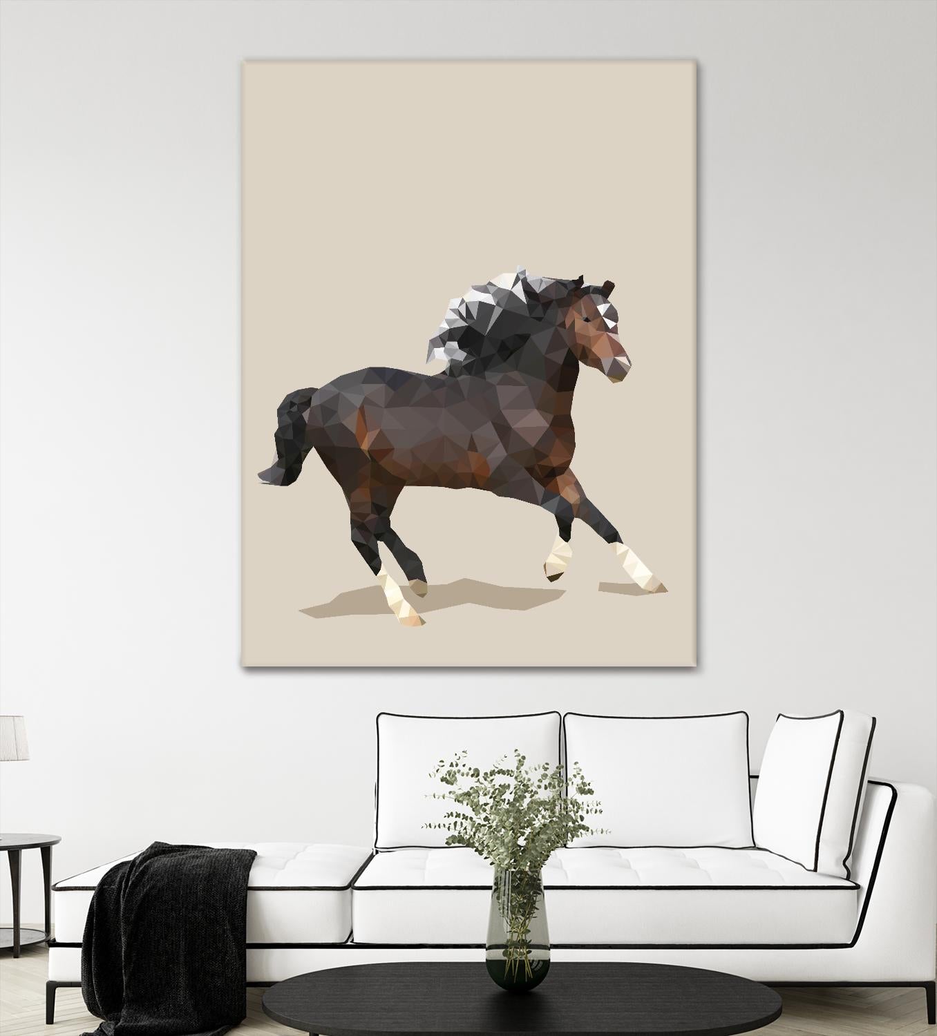 Fractal Horse by THE Studio on GIANT ART - black contemporary