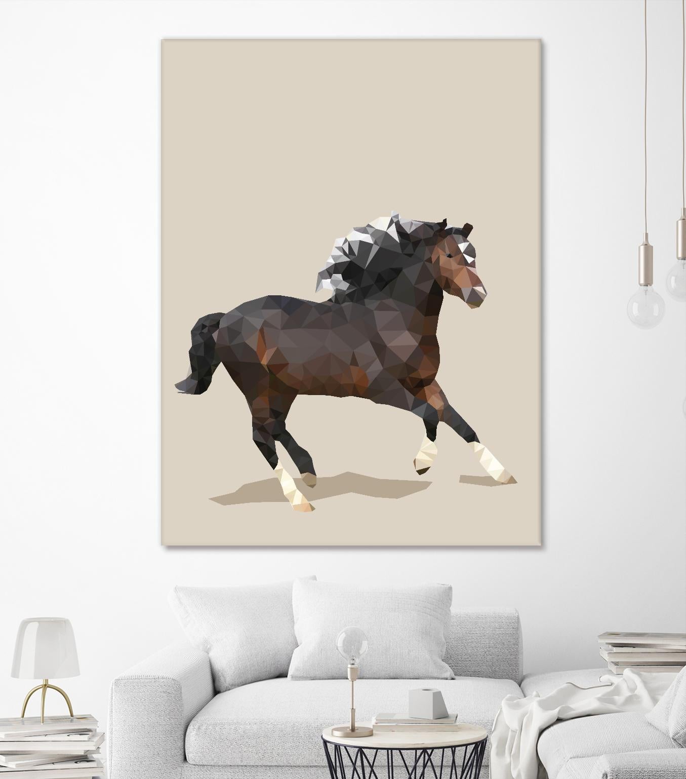 Fractal Horse by THE Studio on GIANT ART - black contemporary