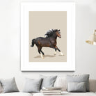 Fractal Horse by THE Studio on GIANT ART - beige animal horse