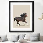 Fractal Horse by THE Studio on GIANT ART - beige animal horse