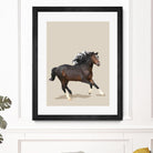 Fractal Horse by THE Studio on GIANT ART - beige animal horse