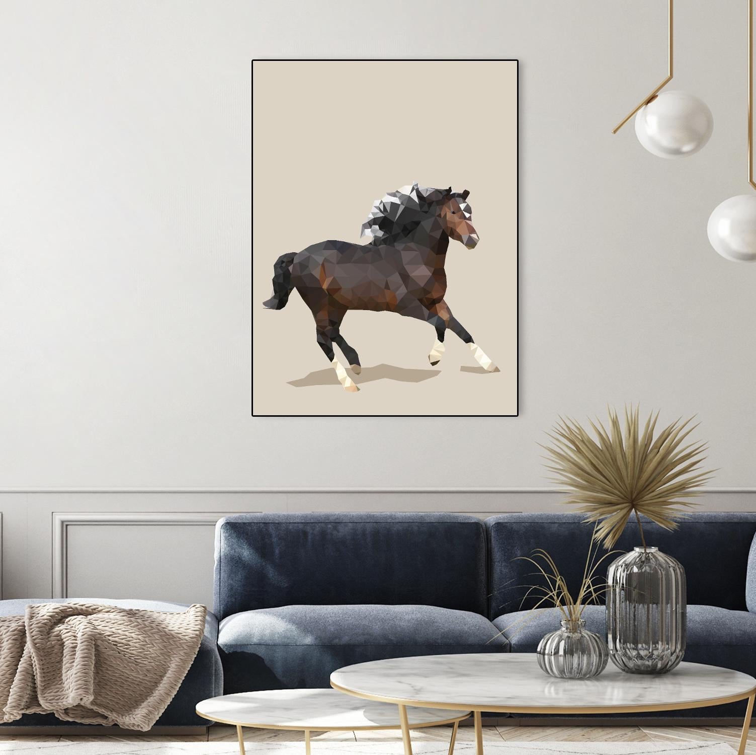 Fractal Horse by THE Studio on GIANT ART - black contemporary