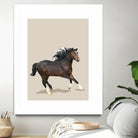 Fractal Horse by THE Studio on GIANT ART - beige animal horse