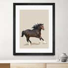 Fractal Horse by THE Studio on GIANT ART - beige animal horse