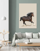 Fractal Horse by THE Studio on GIANT ART - beige animal horse