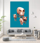 Fractal Pigs by THE Studio on GIANT ART - beige contemporary