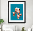 Fractal Pigs by THE Studio on GIANT ART - pink animal ping
