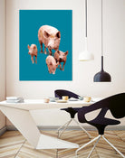 Fractal Pigs by THE Studio on GIANT ART - pink animal ping