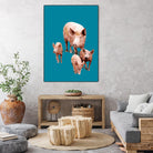 Fractal Pigs by THE Studio on GIANT ART - beige contemporary