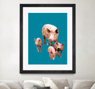 Fractal Pigs by THE Studio on GIANT ART - pink animal ping