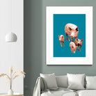 Fractal Pigs by THE Studio on GIANT ART - pink animal ping