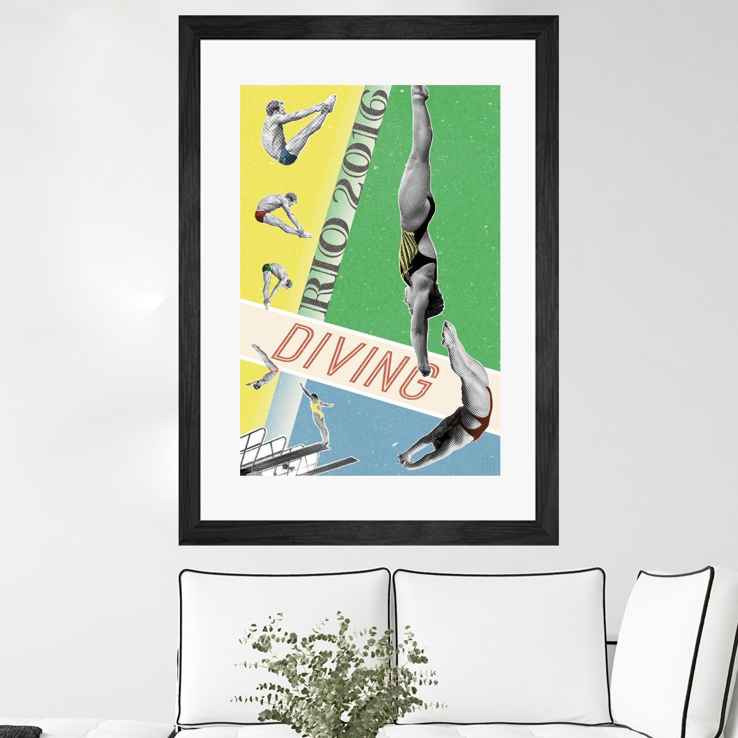 Rio Diving 2016 by THE Studio on GIANT ART - green vintage