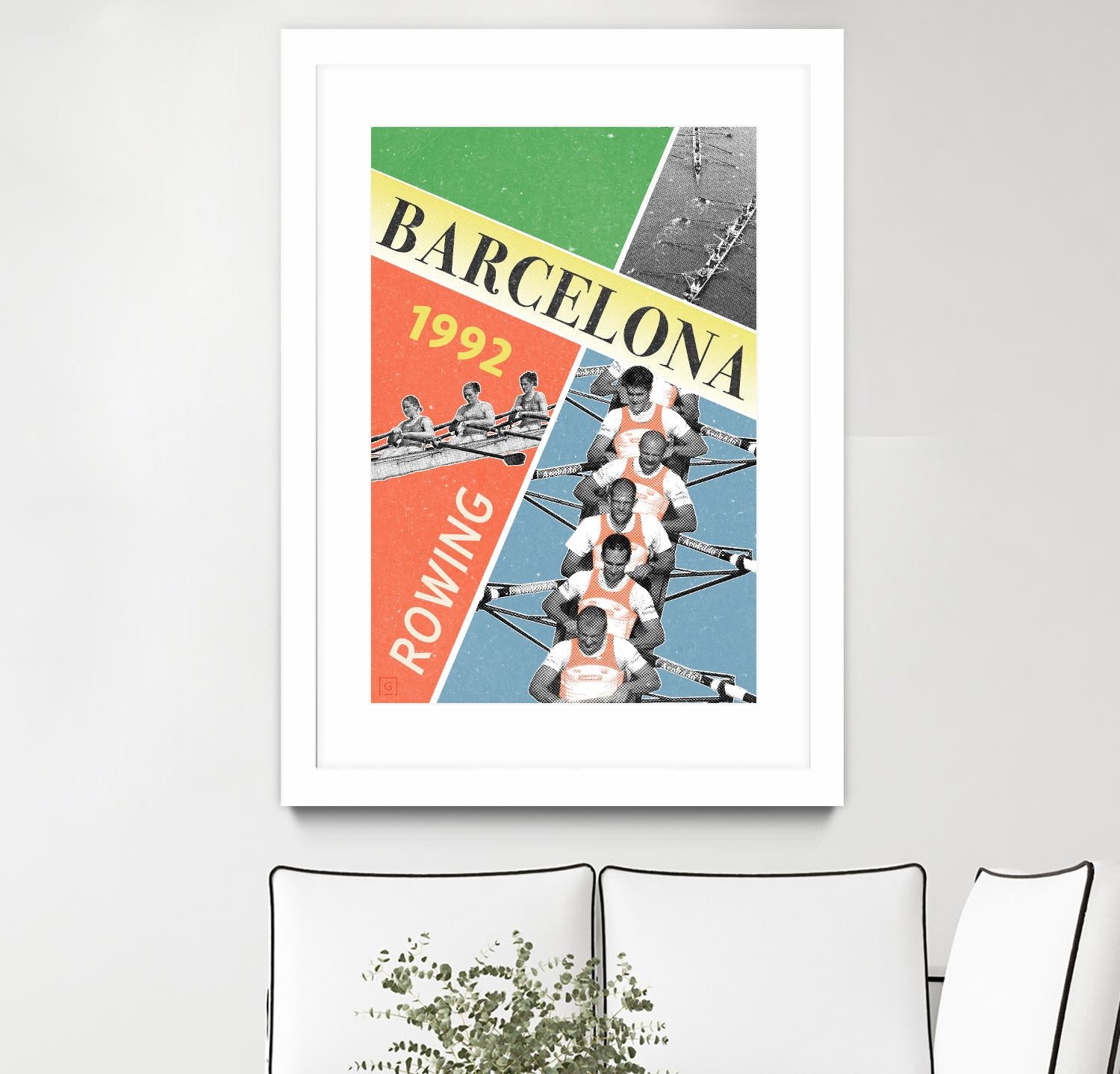Barcelona Rowing 1992 by THE Studio on GIANT ART - green vintage