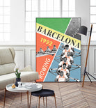 Barcelona Rowing 1992 by THE Studio on GIANT ART - green vintage