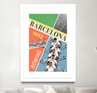 Barcelona Rowing 1992 by THE Studio on GIANT ART - green vintage