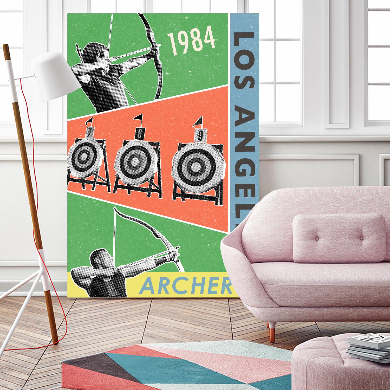 Los Angeles Archery 1984 by THE Studio on GIANT ART - green vintage
