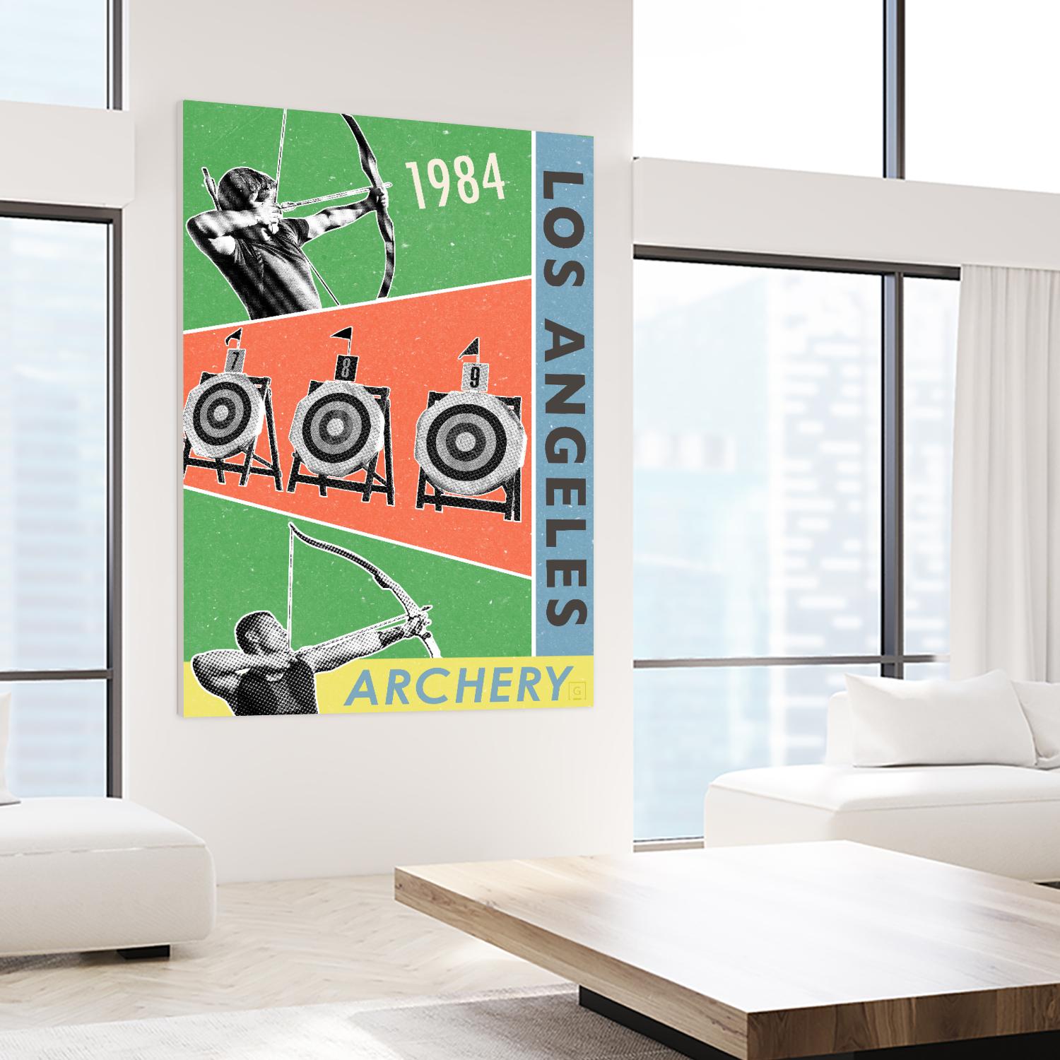 Los Angeles Archery 1984 by THE Studio on GIANT ART - green vintage