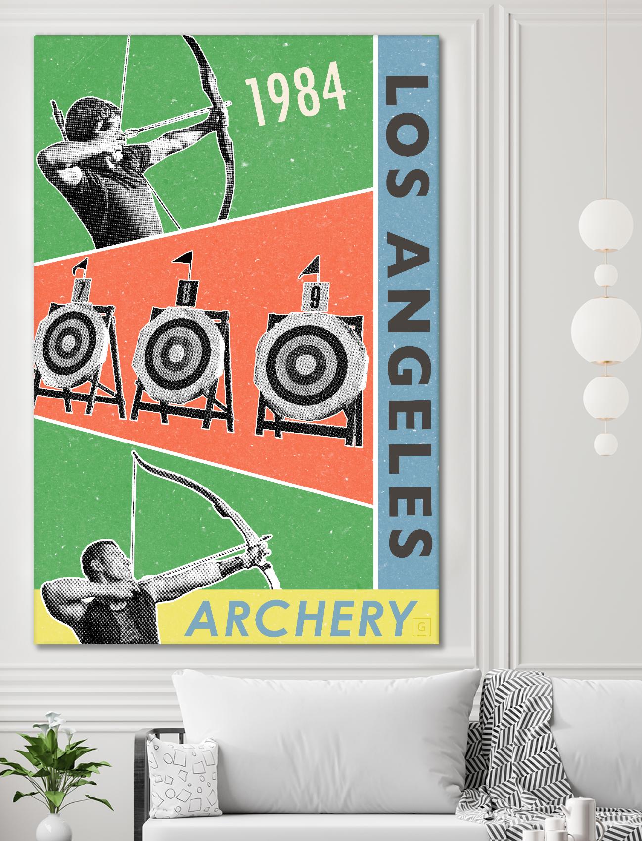 Los Angeles Archery 1984 by THE Studio on GIANT ART - green vintage