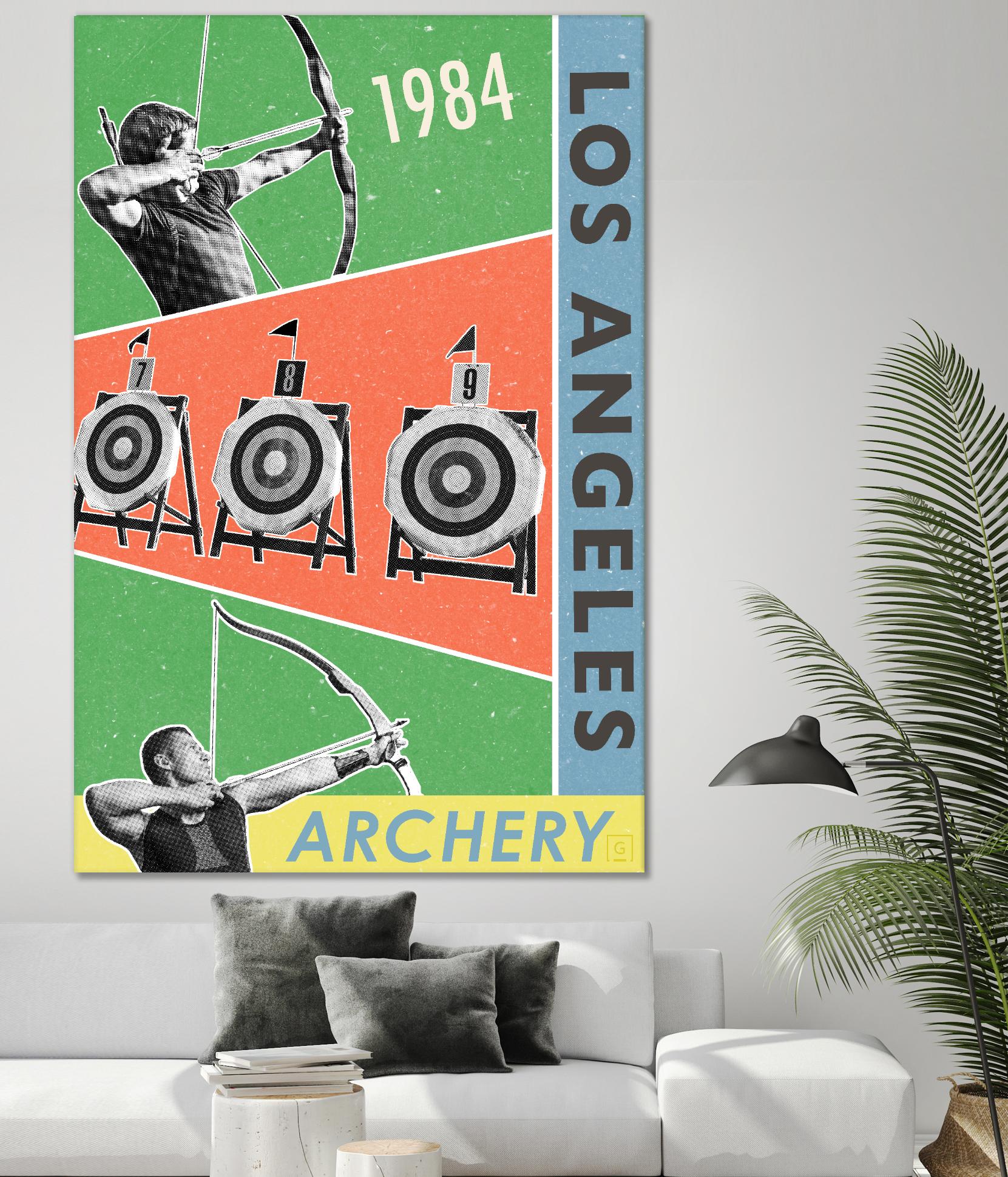 Los Angeles Archery 1984 by THE Studio on GIANT ART - green vintage