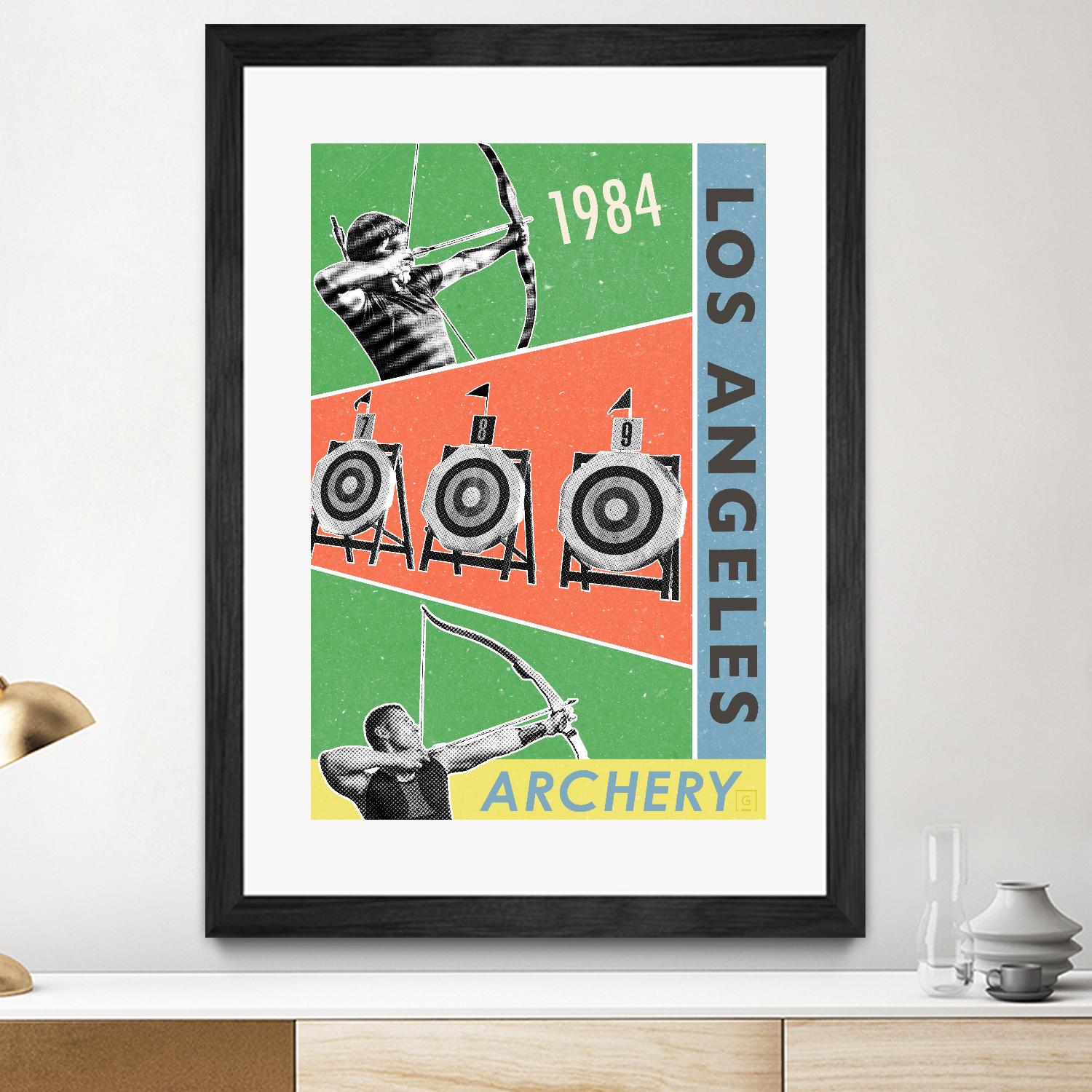 Los Angeles Archery 1984 by THE Studio on GIANT ART - green vintage