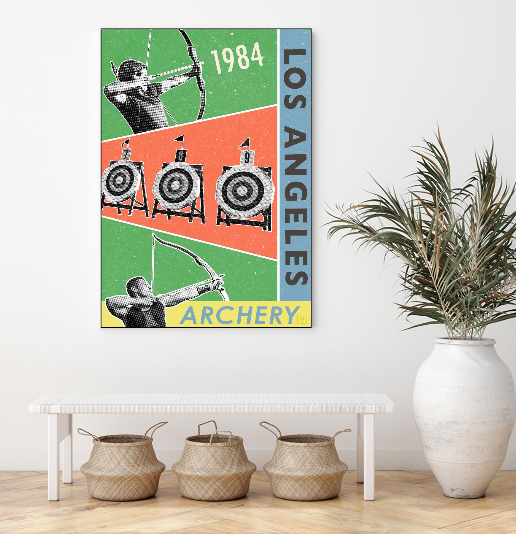 Los Angeles Archery 1984 by THE Studio on GIANT ART - green vintage