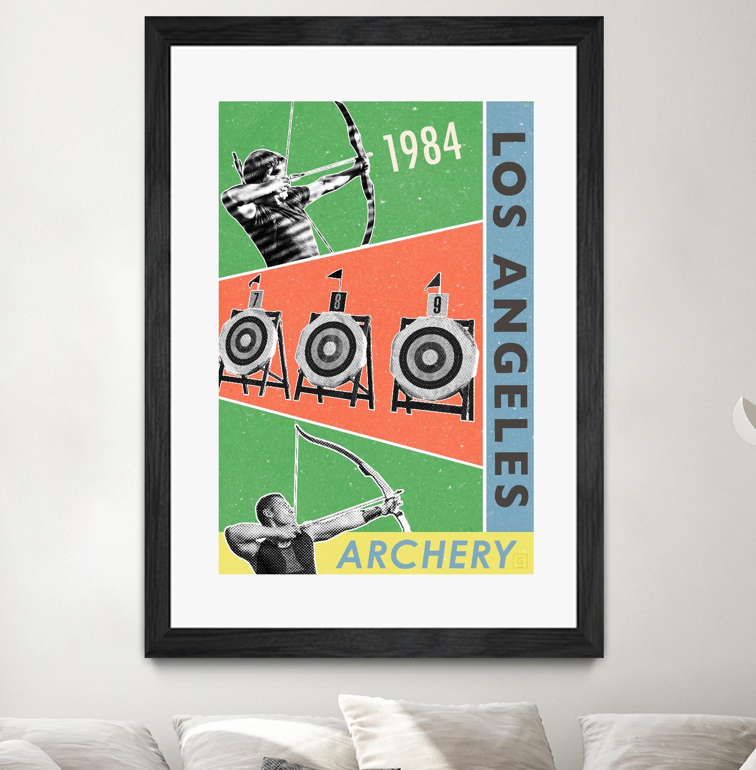 Los Angeles Archery 1984 by THE Studio on GIANT ART - green vintage