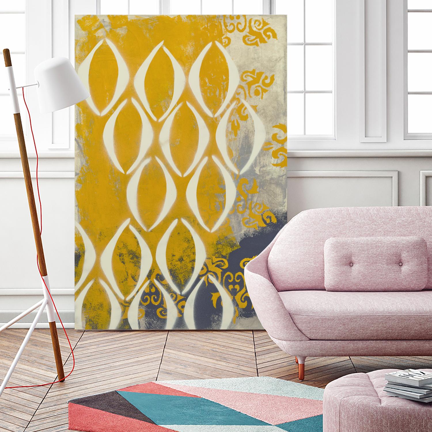 Yellow Pintura 2 by Sid Rativo on GIANT ART - white abstract