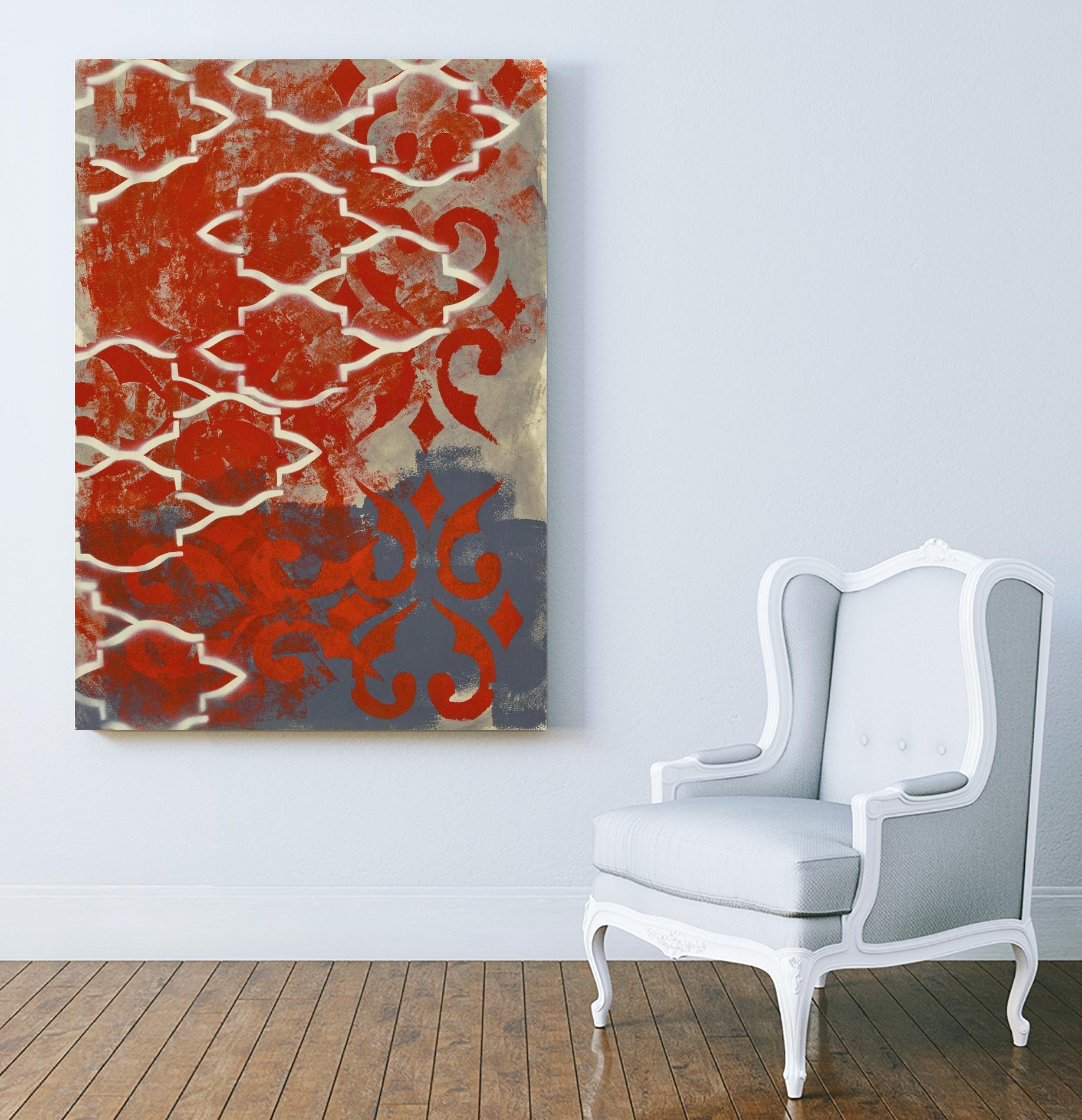 Cherry Pintura 1 by Sid Rativo on GIANT ART - orange abstract