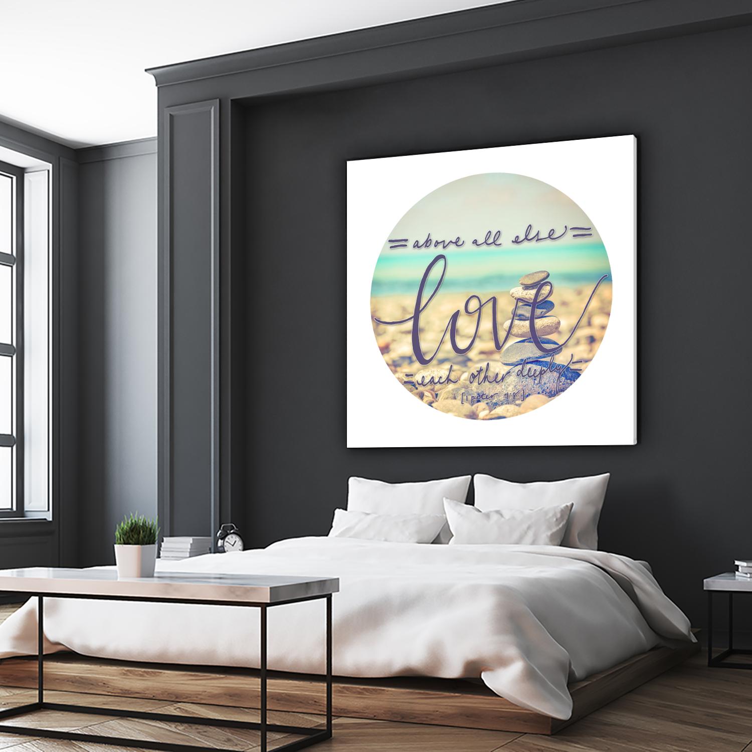 Love Each Other Deeply by THE Studio on GIANT ART - brown photo art