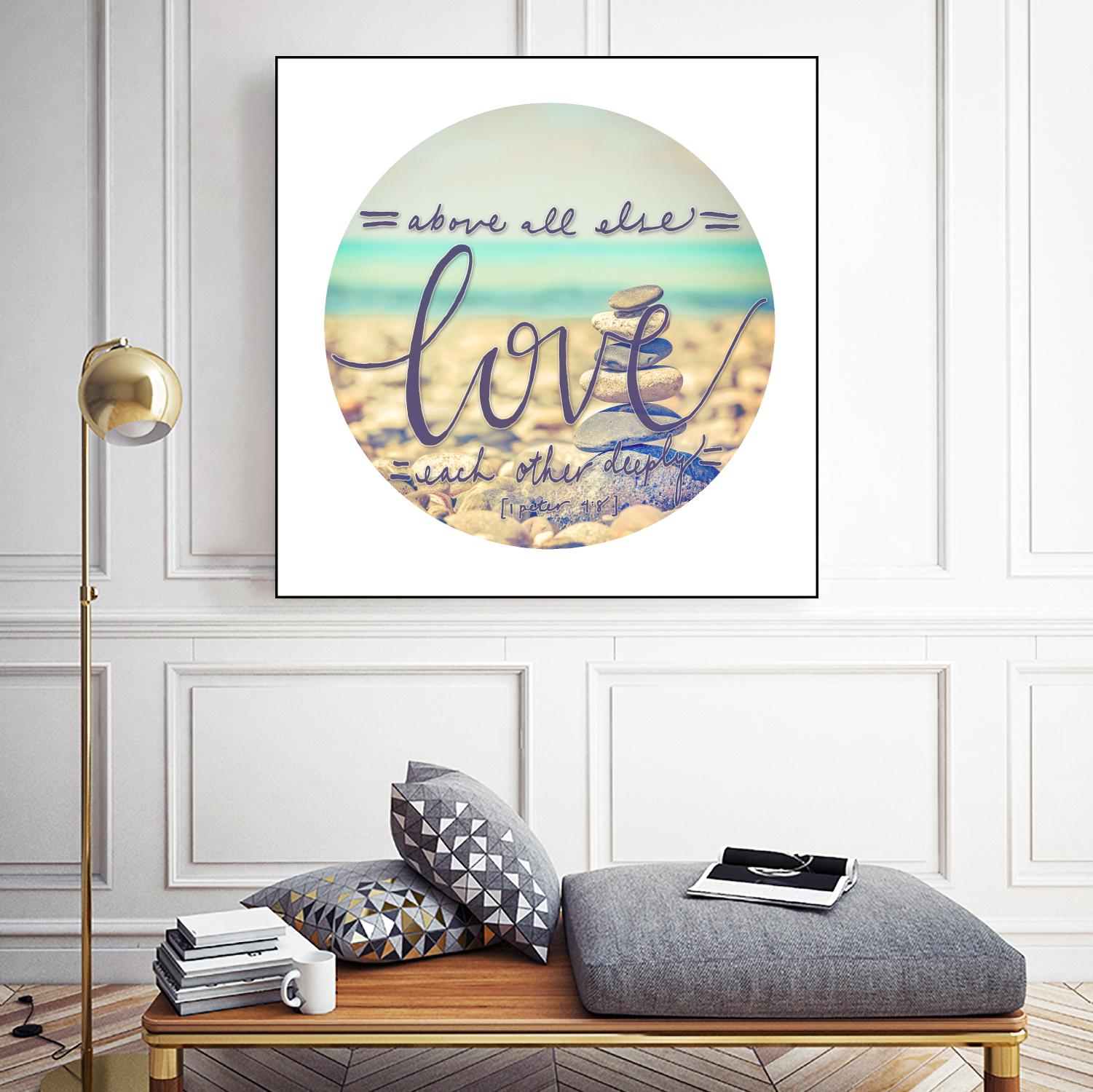 Love Each Other Deeply by THE Studio on GIANT ART - brown photo art