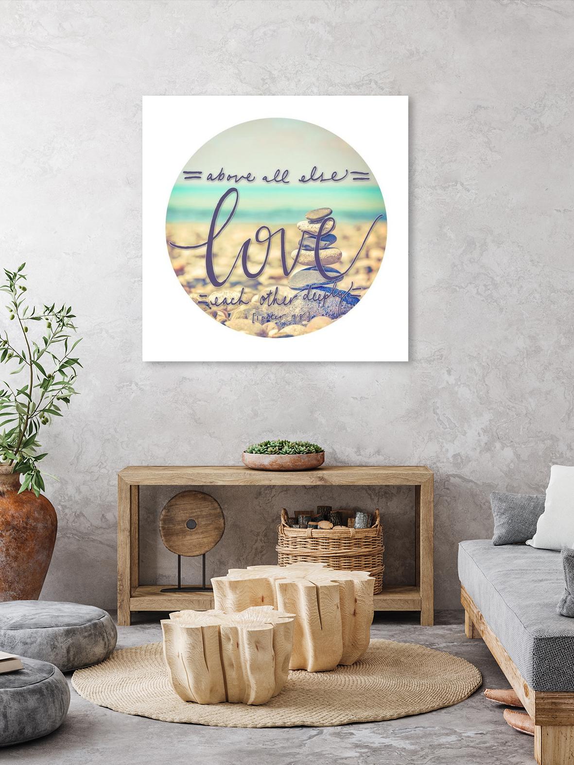 Love Each Other Deeply by THE Studio on GIANT ART - brown photo art