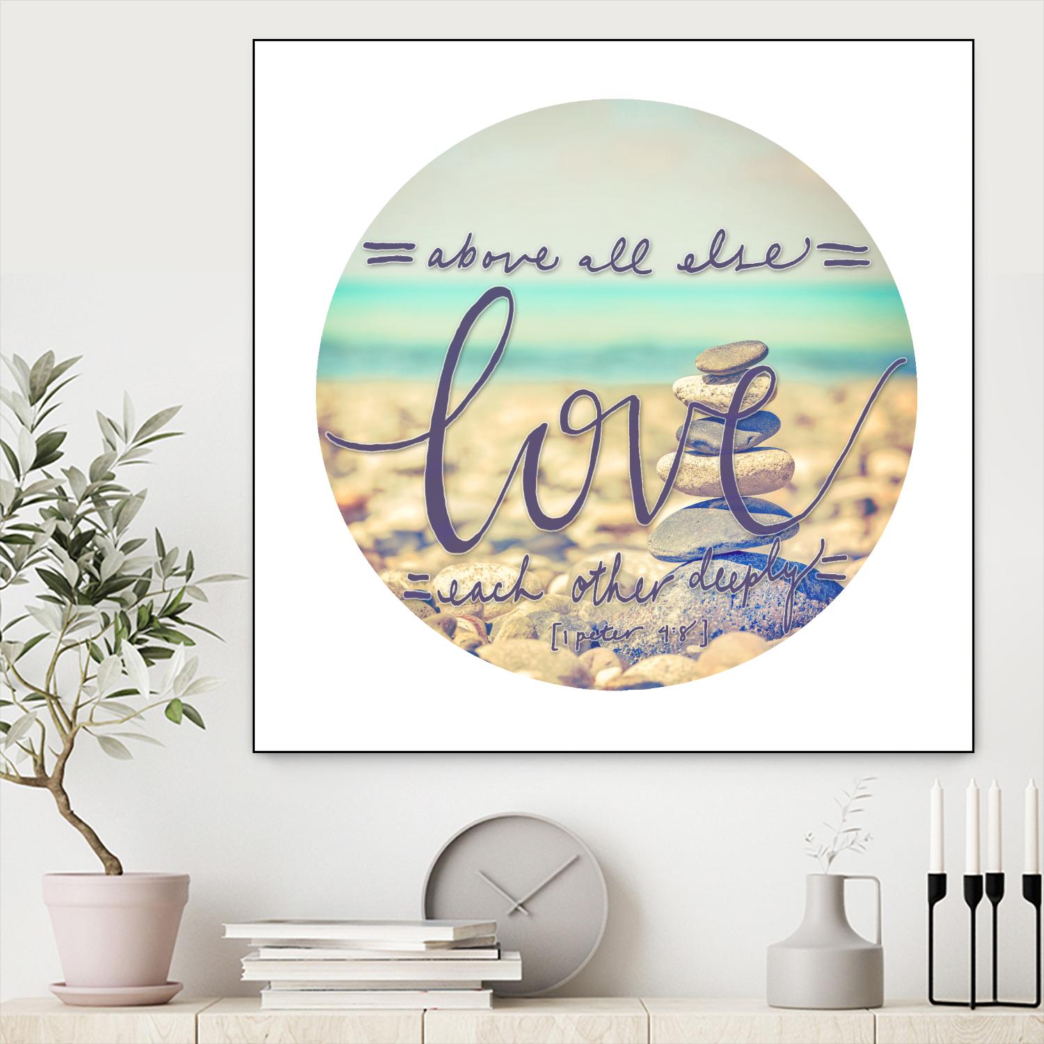 Love Each Other Deeply by THE Studio on GIANT ART - brown photo art