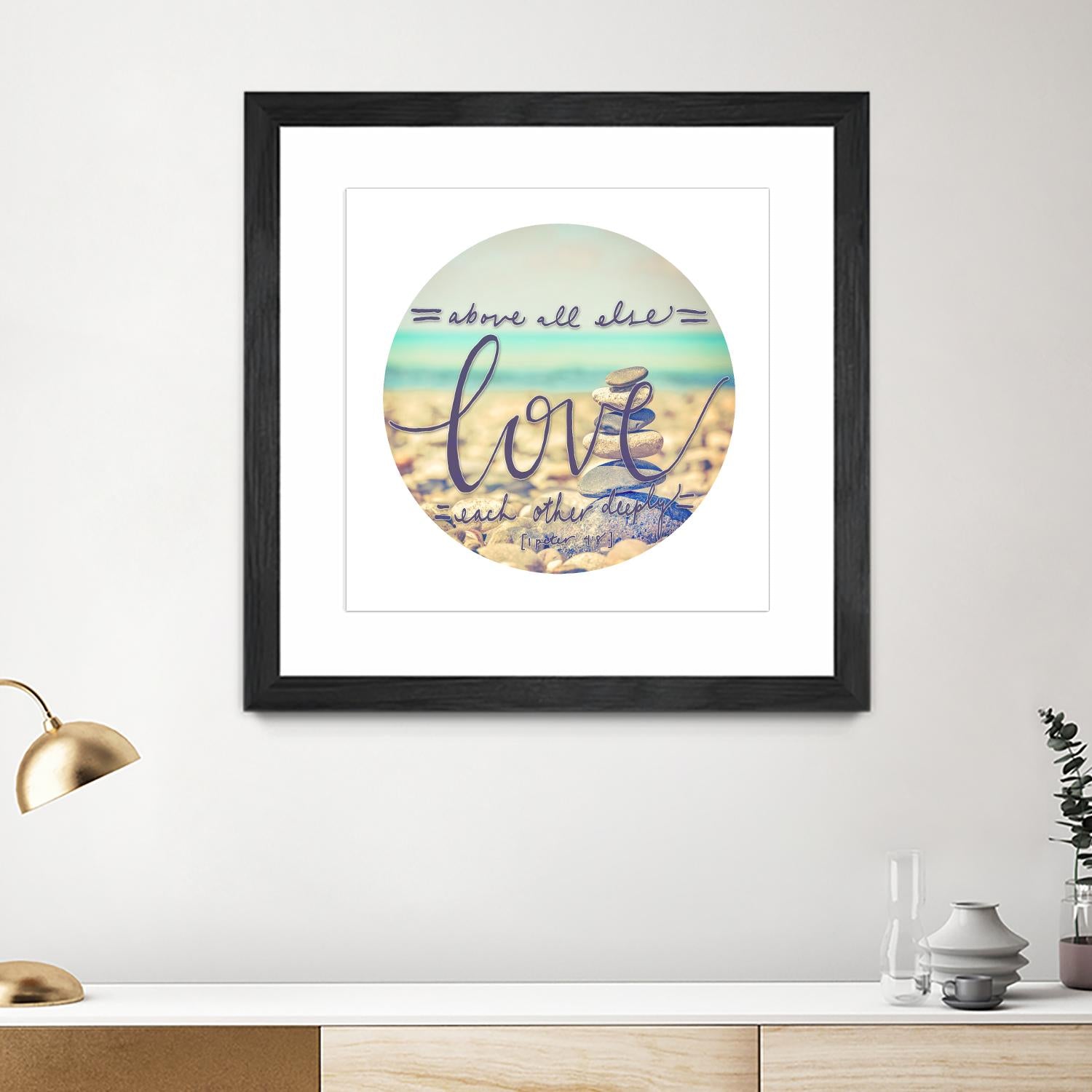 Love Each Other Deeply by THE Studio on GIANT ART - brown photo art