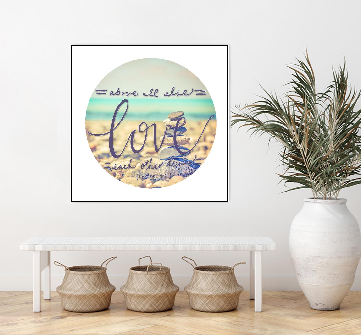 Love Each Other Deeply by THE Studio on GIANT ART - brown photo art