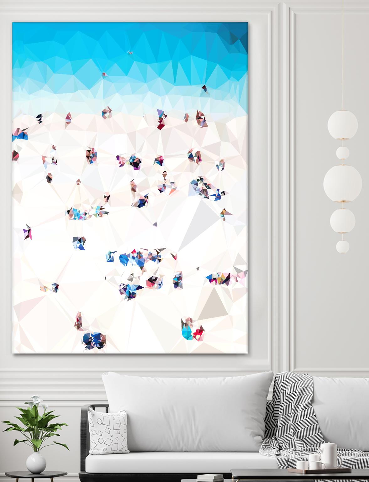 Beach Fragments A by THE Studio on GIANT ART - beige contemporary